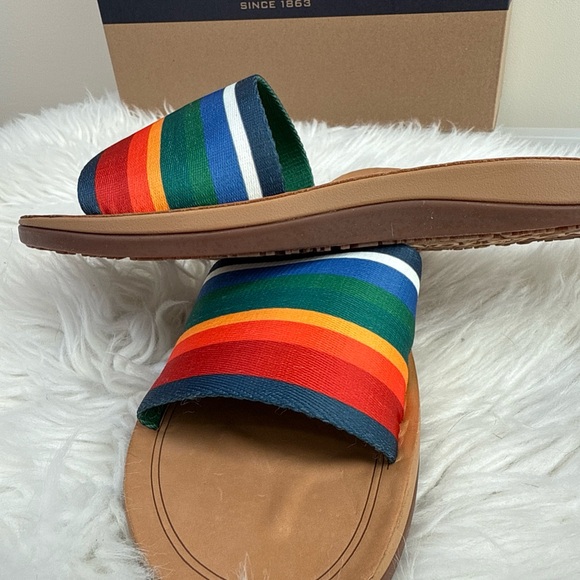 Pendleton Crater Lake National Park Slides Navy Rainbow NEW With Box! - Picture 4 of 6